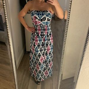 Ann Taylor strapless maxi dress